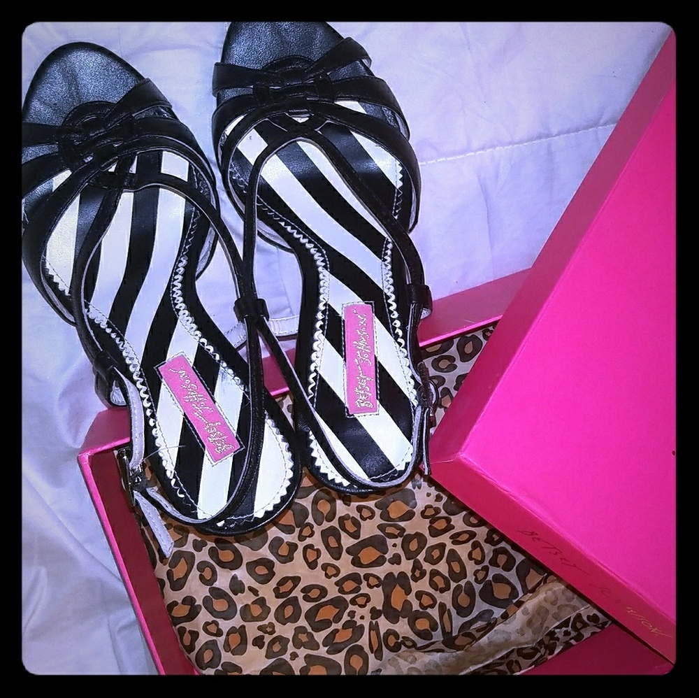 Betsey Johnson 3 1/2" Summer Strappy Heels
